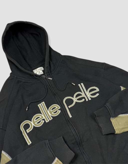 Vintage size XL Pelle Pelle hoodie in black | ASOS