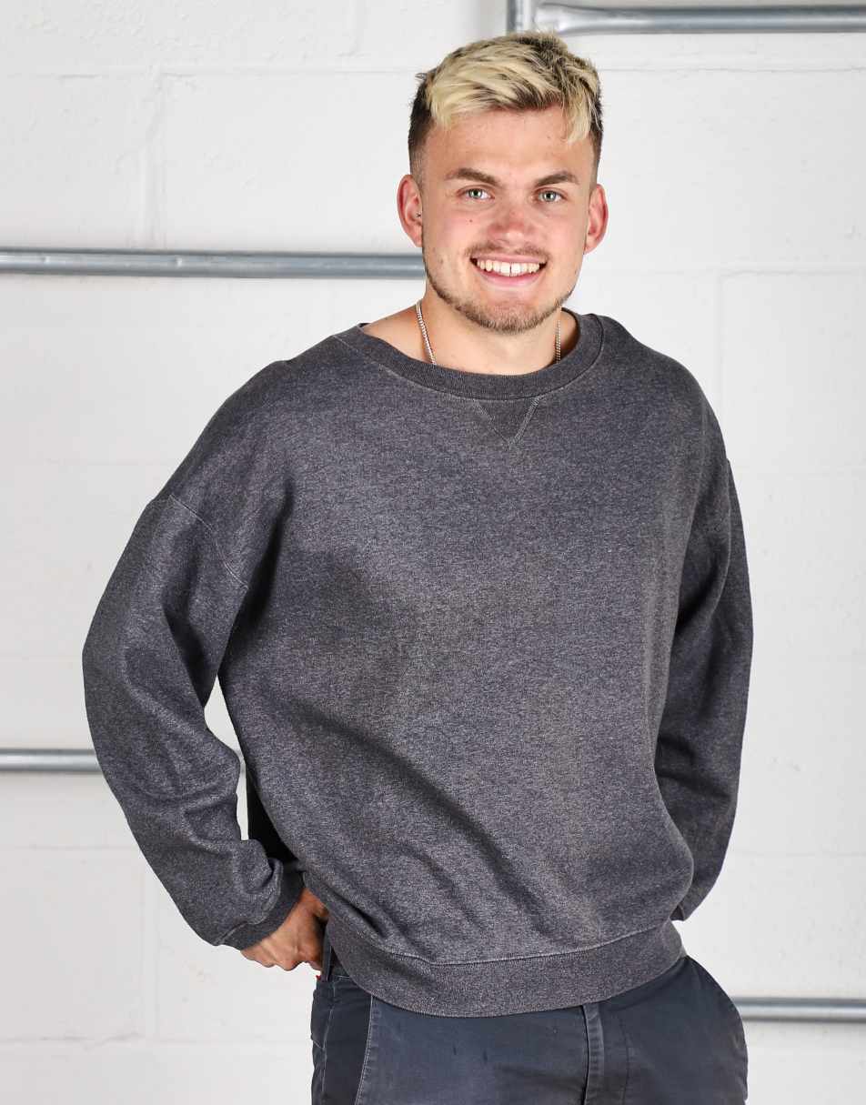 Vintage Size XL plain crewneck lounge sweatshirt in grey