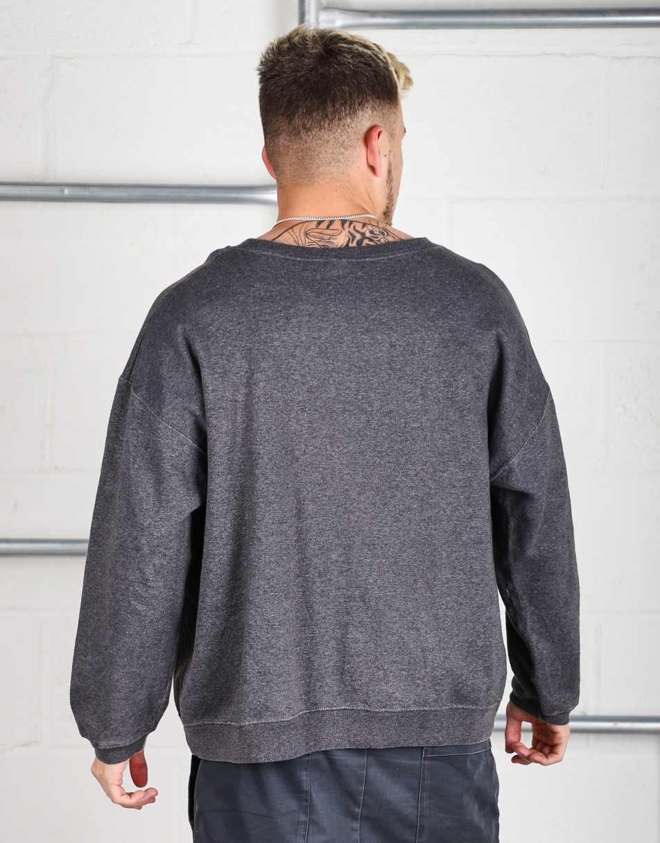 Vintage Size XL plain crewneck lounge sweatshirt in grey 0