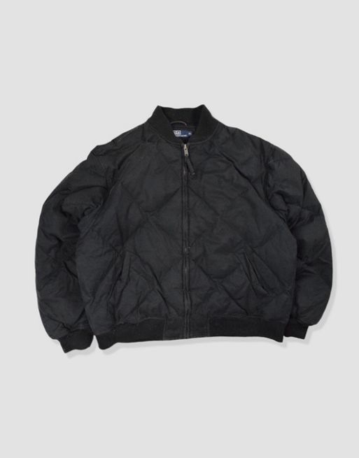  Vintage size XL polo ralph lauren bomber jacket in black