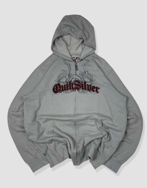Vintage Size XL Quiksilver Hoodie in Grey