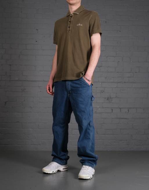 Vintage Size XL Stone Island Polo Shirt in Green, 4 of 4