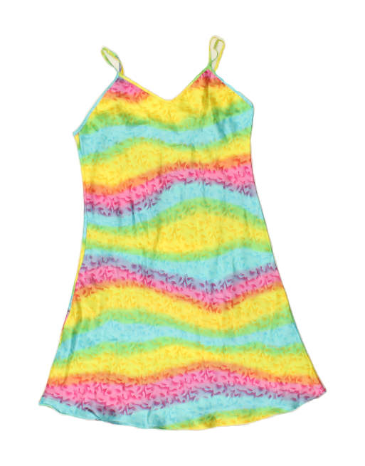 Vintage Size XL Striped Slip Dress in Multicoloured