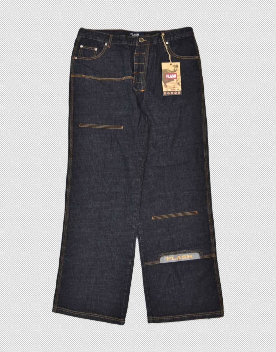 Vintage Size XL unbranded Y2K wide Leg straight jeans in navy