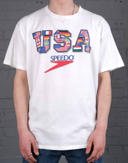 Vintage Size XL USA Speedo graphic t-shirt in White