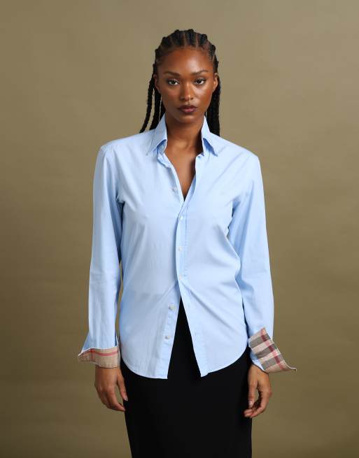 Vintage size XS Burberry Brit shirt in light blue, 1 of 7