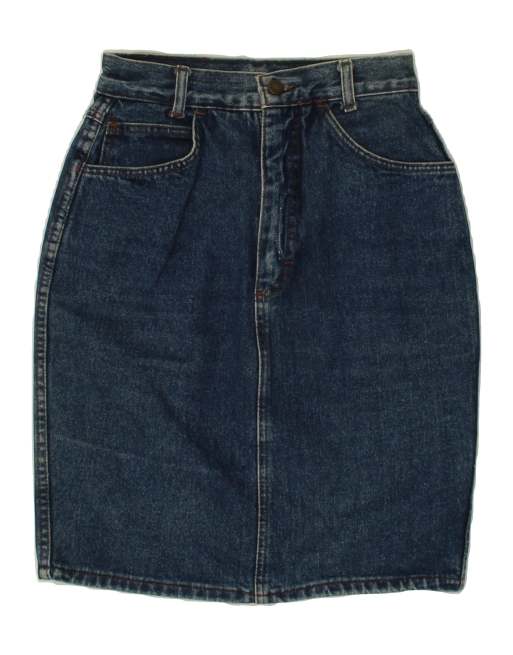 Vintage Size XS High Waist Denim Skirt in Blue