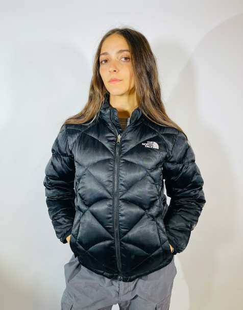 Vintage size xs north face puffer coat in black in black - view 1