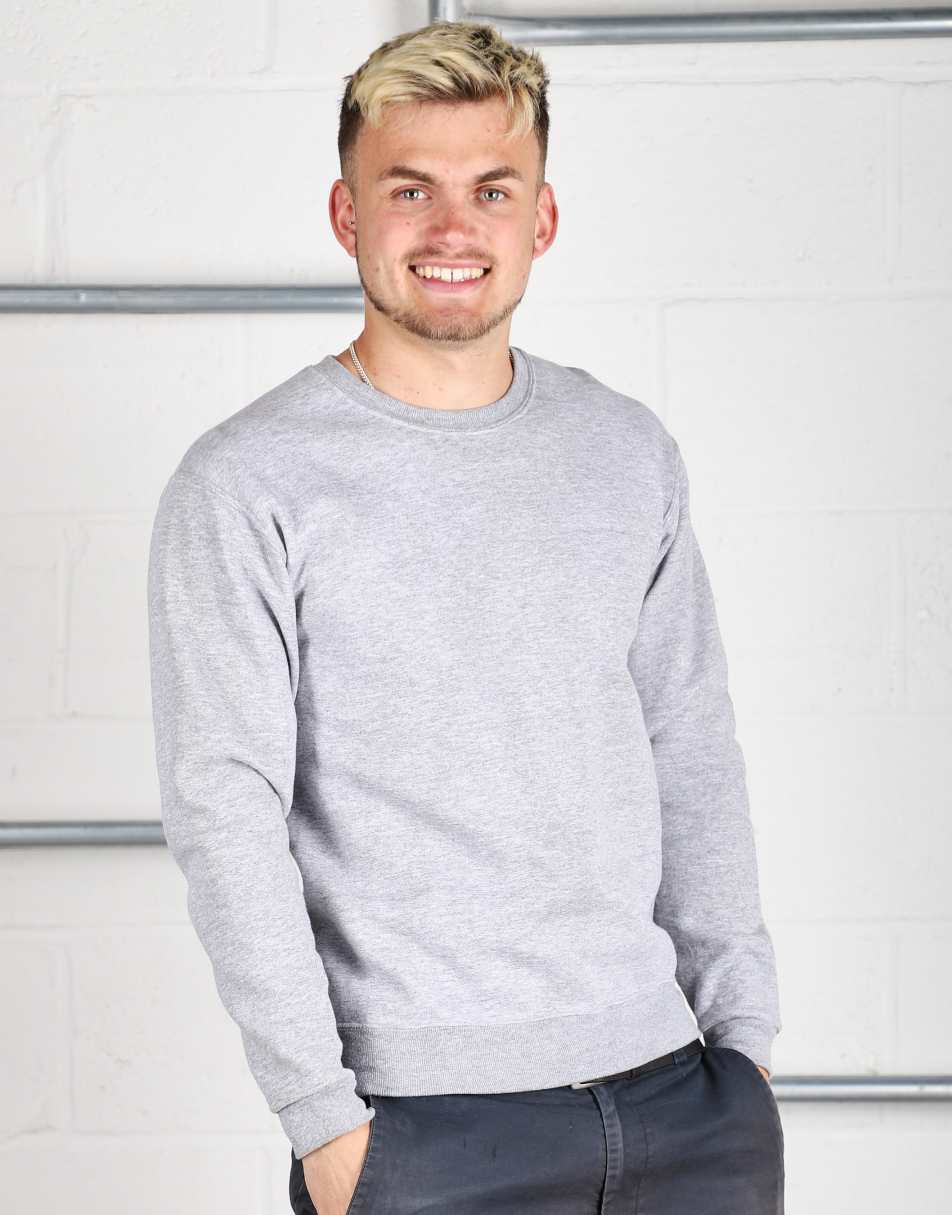 Vintage Size XS plain crewneck lounge sweatshirt in grey 2