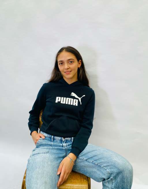 Vintage Size XS Puma Hoodie In Black