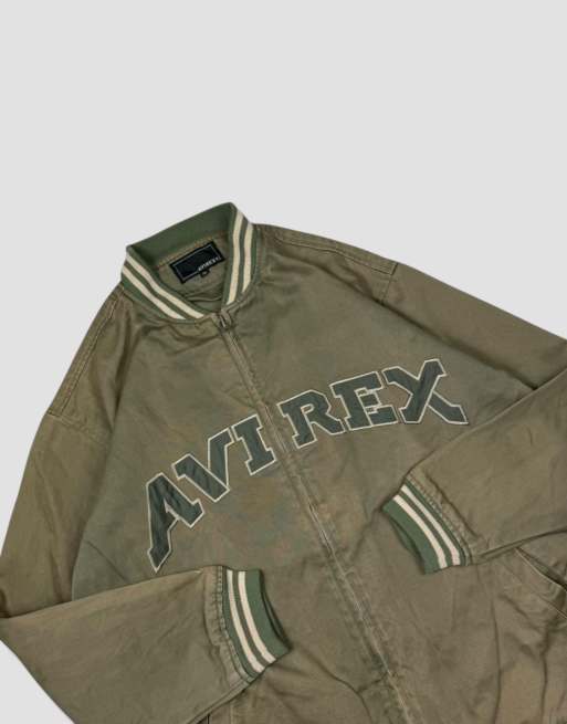 Vintage size XXL Avirex bomber jacket in khaki, 3 of 4