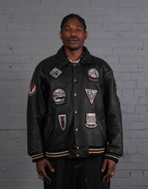 Vintage Size XXL Avirex Leather Bomber Jacket in Black - view 1