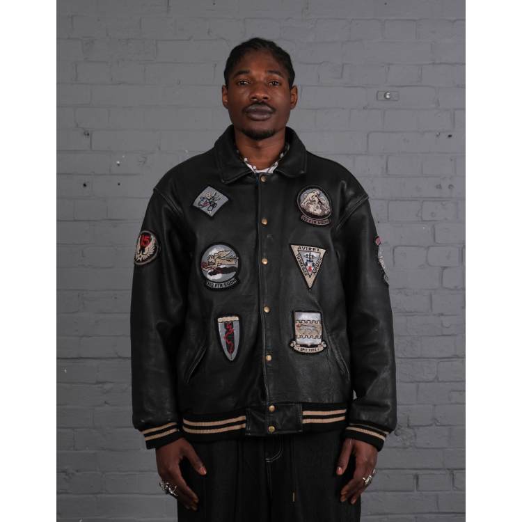 【AVIREX】X-1 leather patch Bomber jacket s-l400.jpg