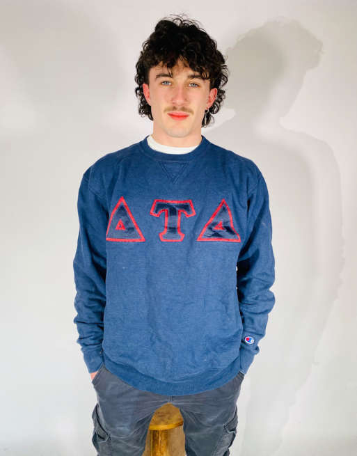 Vintage Size XXL Champion USA Sorority Sweatshirt In Blue