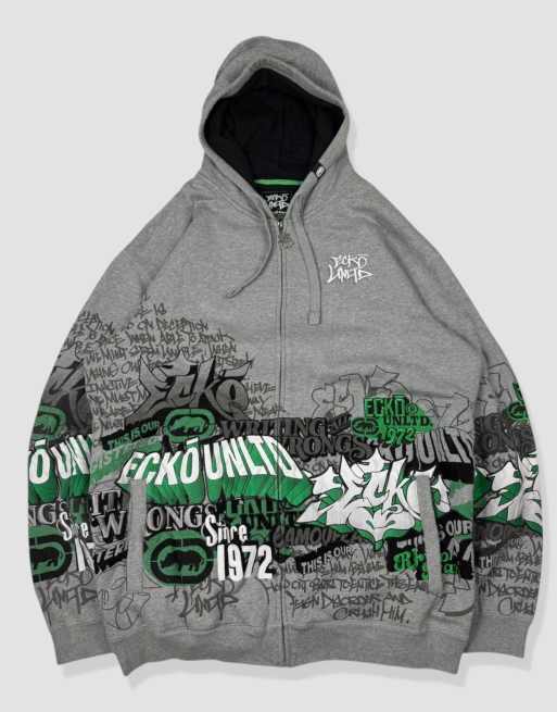 Vintage size XXL ecko hoodie in grey