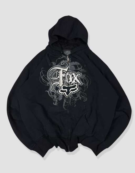 Vintage Size XXL Fox Racing Hoodie in Black