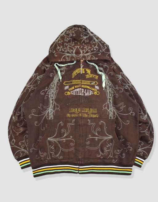Vintage Size XXL Grunge Hoodie in Brown