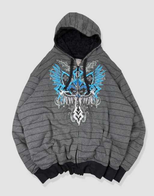 Vintage Size XXL Grunge Hoodie in Grey