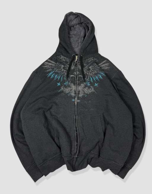 Vintage Size XXL Grunge Hoodie in Grey