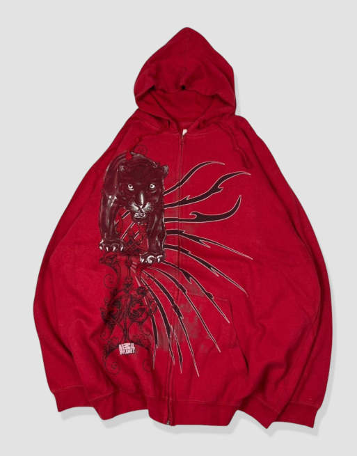 Vintage Size XXL Grunge Hoodie in Red