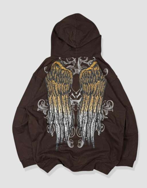 Vintage Size XXL Grunge Y2K Hoodie in Brown, 2 of 4