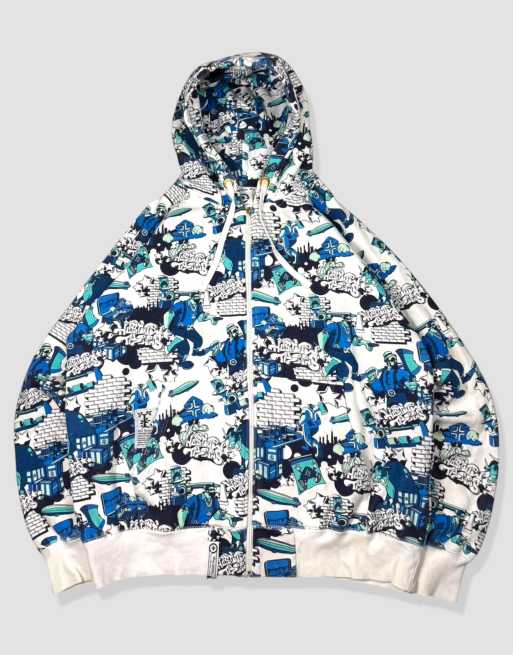 Vintage size XXL LRG grunge graphic hoodie in white