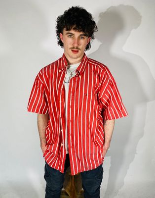 Vintage Size XXL Tommy Hilfiger Shirt In Red