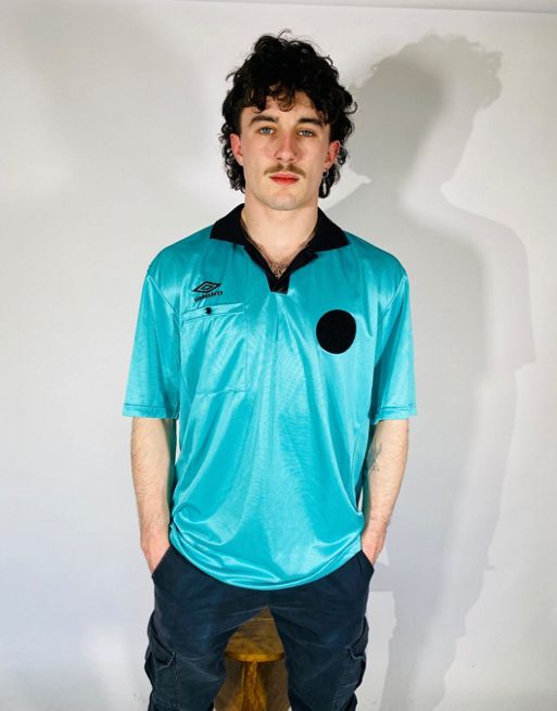  Vintage Size XXL Umbro Referee Polo Shirt In Green