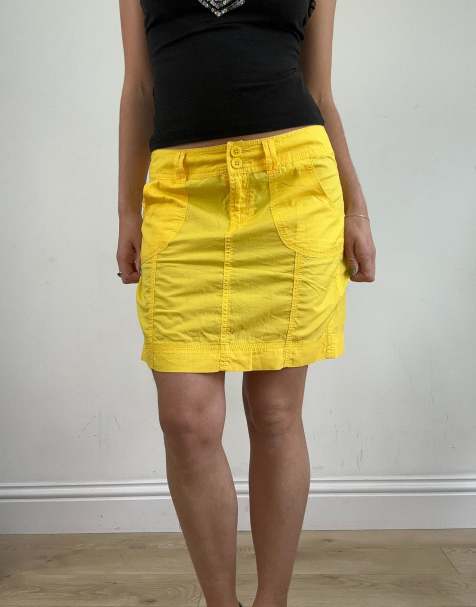 Vintage skirt in yellow - view 1