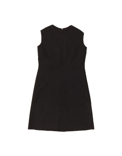 Vintage Sleeveless A-line Dress UK 14 Medium In Black, 2 of 4