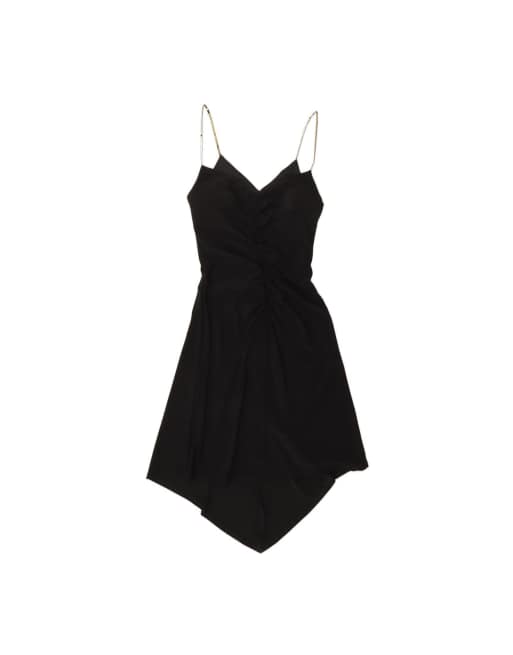 Vintage Sleeveless Asymmetrical Dress US 3/4 Small In Black