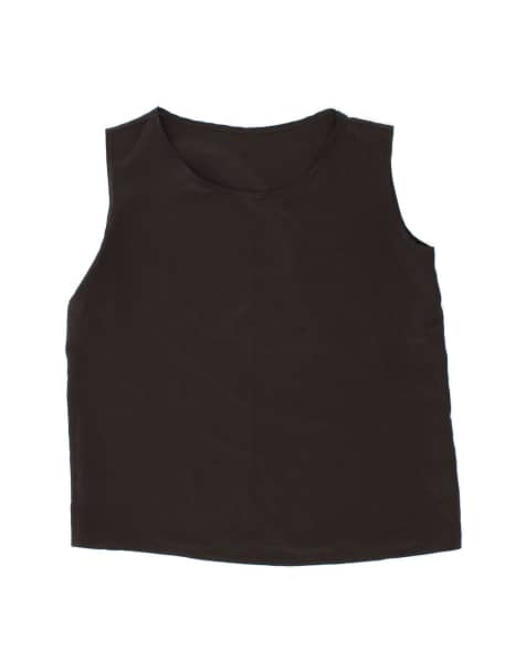 Vintage Sleeveless Blouse Top UK 16 Large In Black - view 1