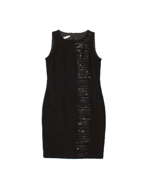 Vintage Sleeveless Bodycon Dress UK 12 Medium In Black - view 1