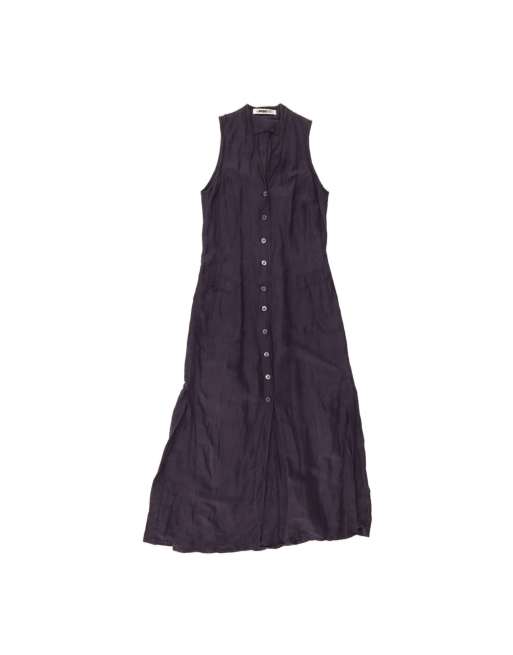 Vintage Sleeveless Maxi Dress UK 10 Small In Blue