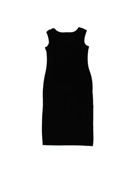 Vintage Sleeveless Maxi Dress UK 14 Medium In Black - view 1