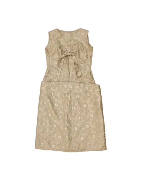 Vintage Sleeveless Maxi Dress UK 16 Large In Beige Floral - view 1