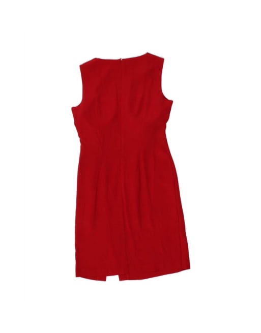 Vintage Sleeveless Sheath Dress It 46 Large In Red, 2 of 4