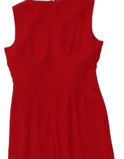 Vintage Sleeveless Sheath Dress It 46 Large In Red, 4 of 4