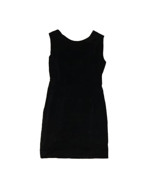 Vintage Sleeveless Sheath Dress UK 12 Medium In Black - view 1