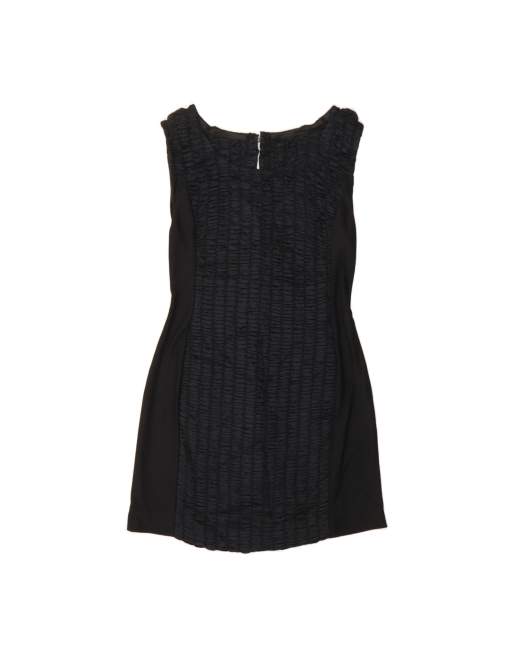 Vintage Sleeveless Sheath Dress UK 8 Small In Black