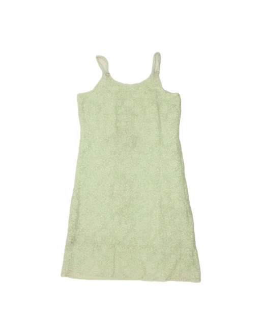 Vintage Sleeveless Slip Dress UK 20 2XL In Green Floral
