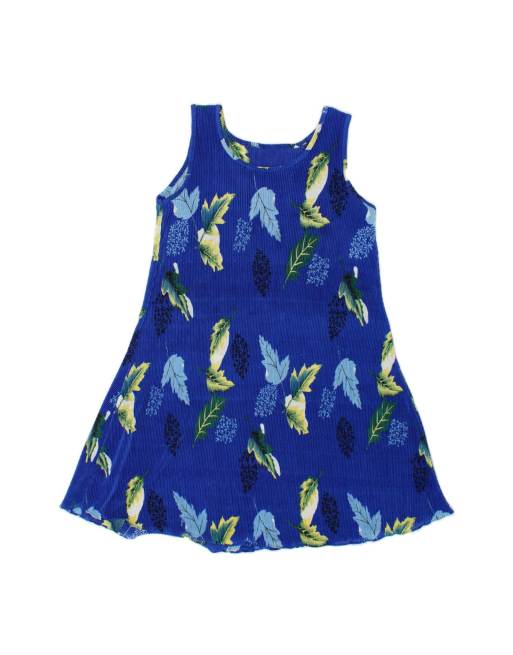 Vintage Sleeveless Sundress UK 12 Medium In Blue Floral