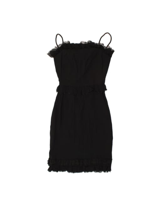 Vintage Slip Dress UK 8 Small In Black