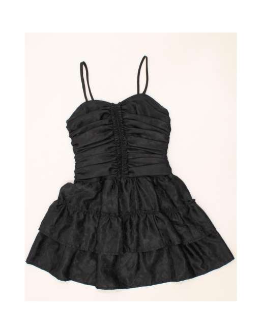 Vintage Slip Dress UK 8 Small In Black
