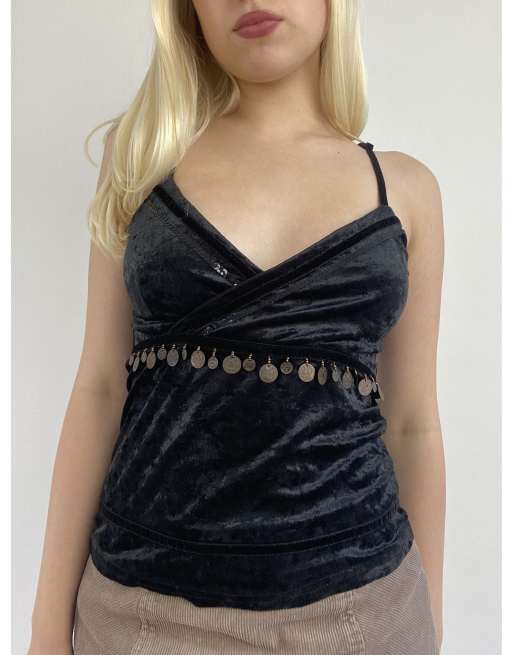 Vintage small fitted top in black, 3 of 4