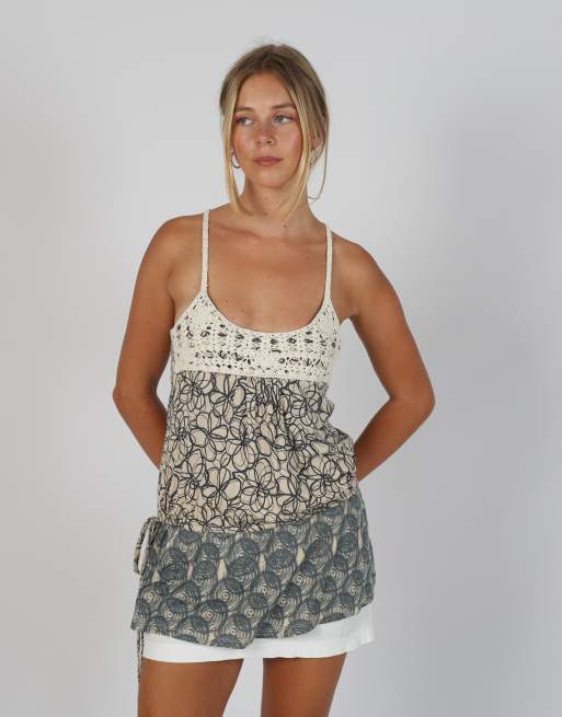 Vintage Smash M cami in beige, 3 of 4
