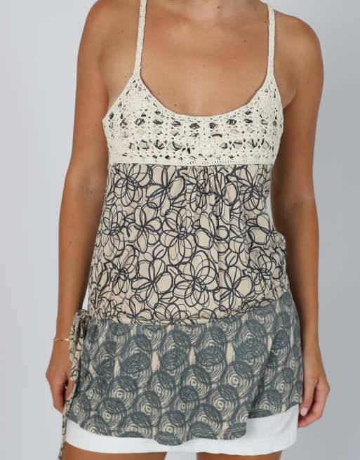 Vintage Smash M cami in beige, 4 of 4