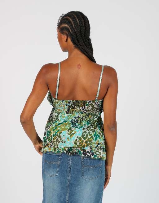 Vintage SNOB M cami in dark green, 2 of 4