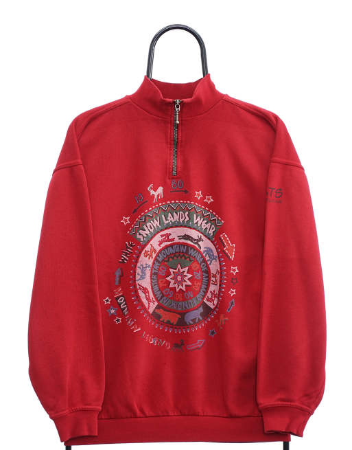 Vintage Snow Lands size S sweatshirt in red