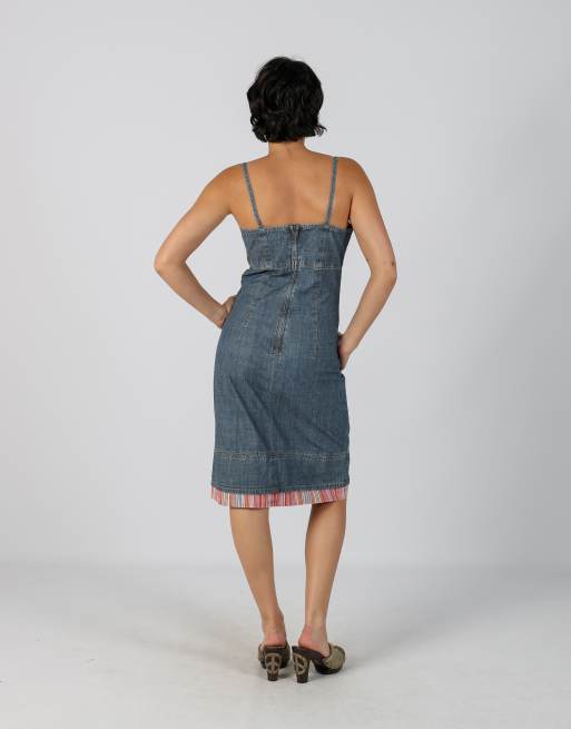 Vintage S.Oliver M denim midi dress in blue, 3 of 4